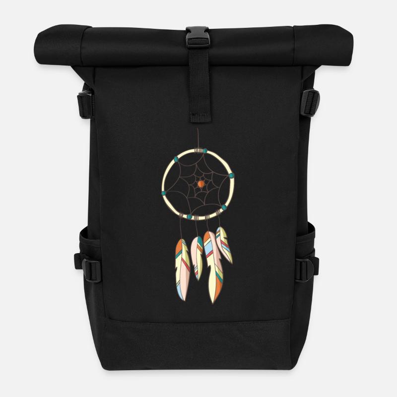 Traumfänger - Rolltop Rucksack - Schwarz