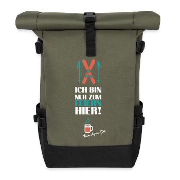 Après-ski - Je suis juste là pour faire la fête - Sac à dos roll top - olive/noir - Devant