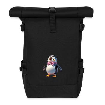 Pingouin Sandra voit ses amis - Sac à dos roll top - noir - Devant