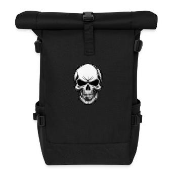 Rockmusik Totenkopf - Rolltop Rucksack - Schwarz - Vorne
