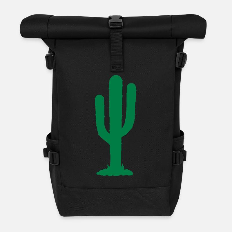kaktus - Rolltop Rucksack - Schwarz
