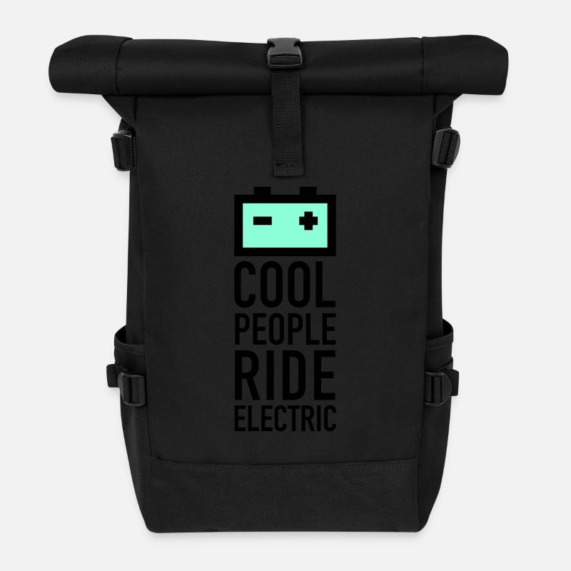 batery_2f - Rolltop Rucksack - Schwarz
