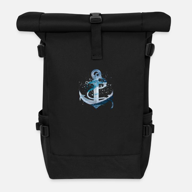 ancre - Sac à dos roll top - noir