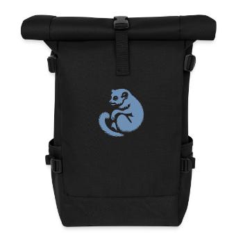 Loris Slowlori Silhouette Säugetier - Rolltop Rucksack - Schwarz - Vorne