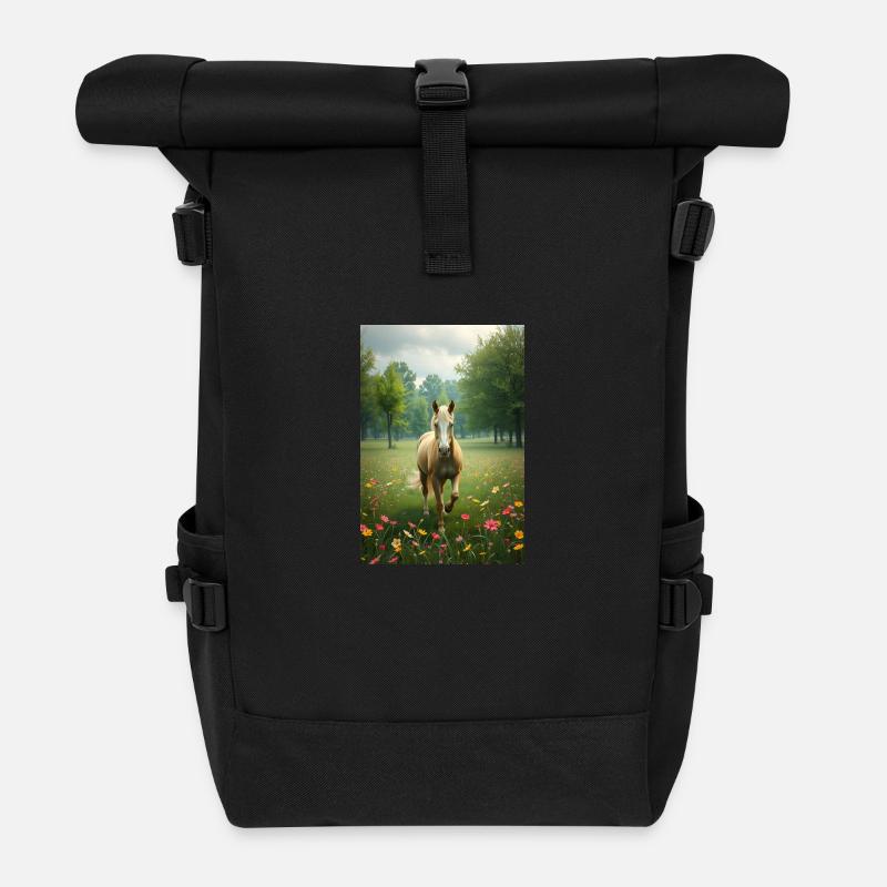 Magie du cheval - Sac à dos roll top - noir