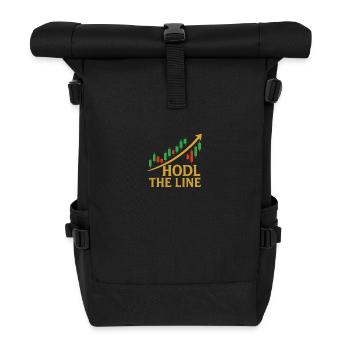 HODL The Line – Crypto Trading Chart - Roll Top Backpack - black - Front