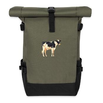 Stehende Kuh - Einfaches Design - Rolltop Rucksack - Olive/Schwarz - Vorne