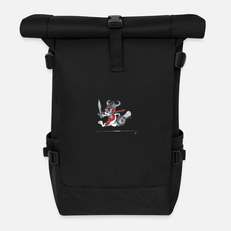 WikingerBiber #NorddeutscheKunst - Rolltop Rucksack - Schwarz