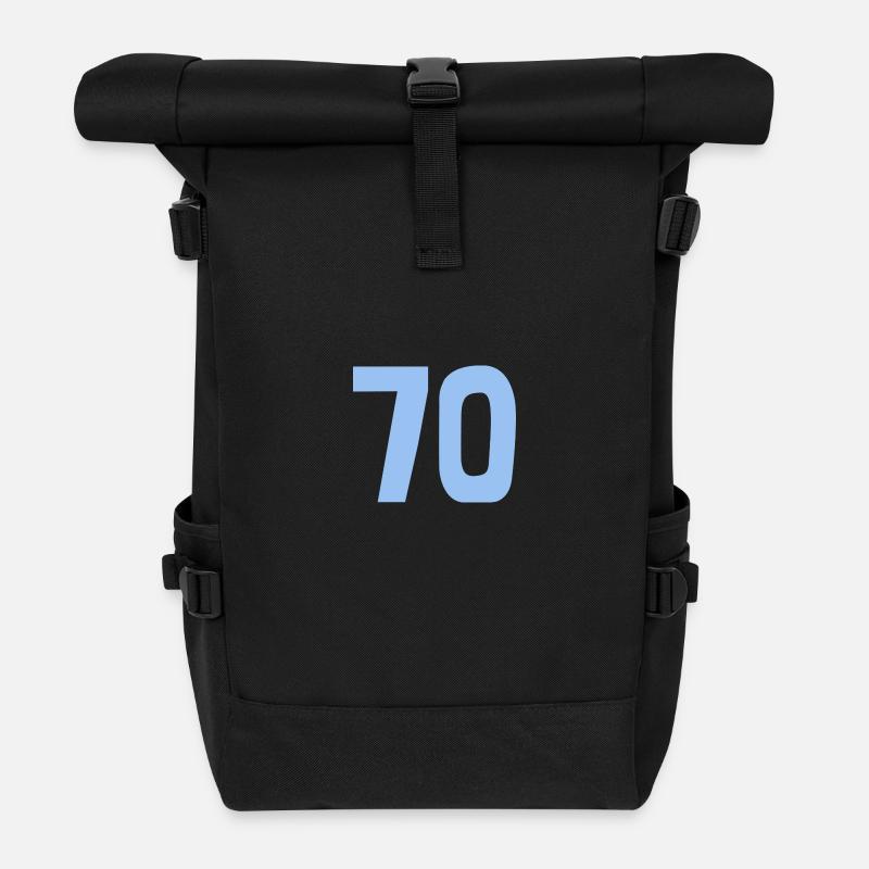 70. 70 ANS. 70e ANNIVERSAIRE. ANNIVERSAIRE 70 ANS. - Sac à dos roll top - noir