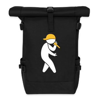 Hiphop Rapper - Roll Top Backpack - black - Front