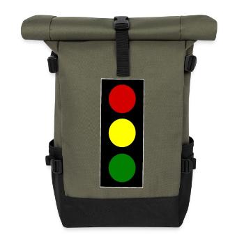 Feu de signalisation - Sac à dos roll top - olive/noir - Devant