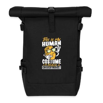 My human costume I'm really a - Roll Top Backpack - black - Front
