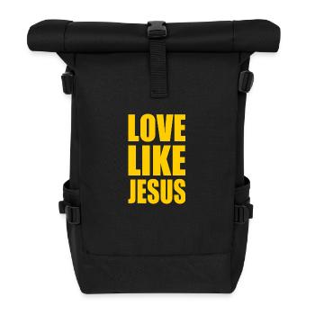 Love like jesus - Rolltop Rucksack - Schwarz - Vorne