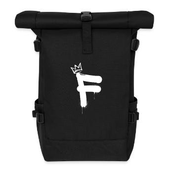 F - Roll Top Backpack - black - Front