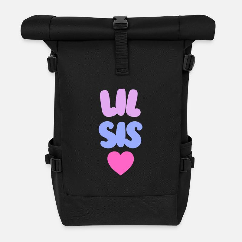 Lil Sis Love - Rolltop Rucksack - Schwarz