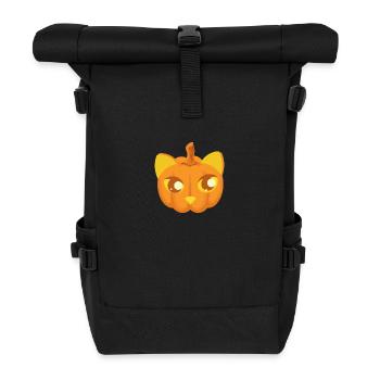 Pumpkimkitty - Rolltop Rucksack - Schwarz - Vorne