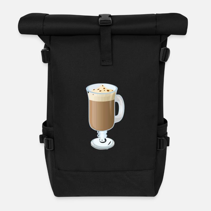 Cafe - Rolltop Rucksack - Schwarz
