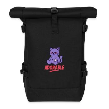 Grumpy Kitty - Roll Top Backpack - black - Front