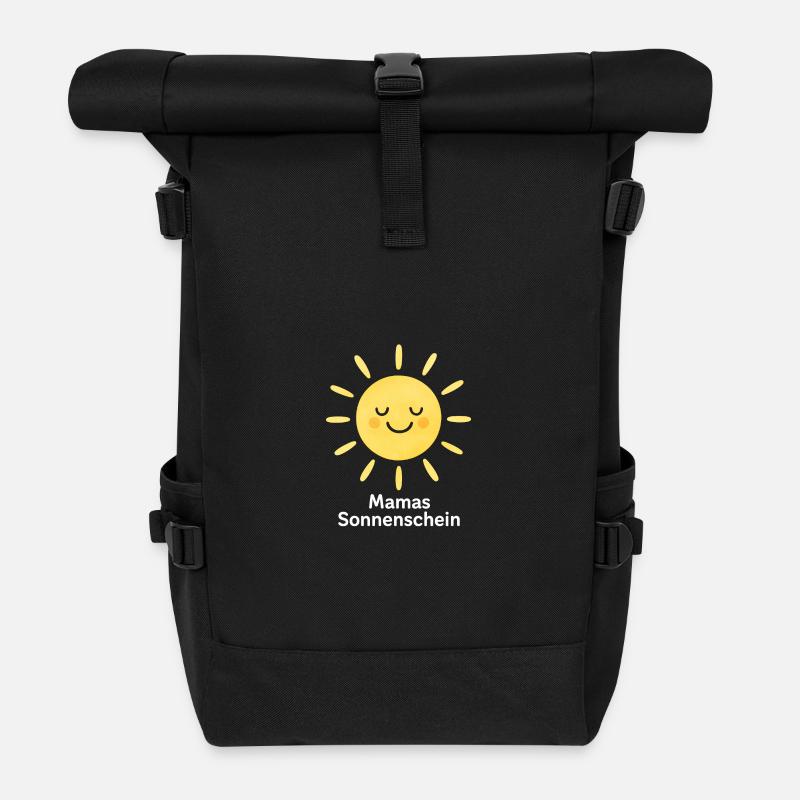 Le soleil de maman - Sac à dos roll top - noir