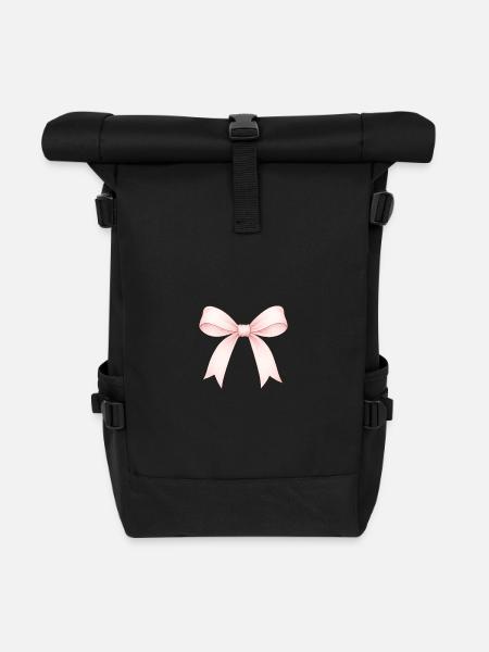 süße Schleife - Rolltop Rucksack - Schwarz