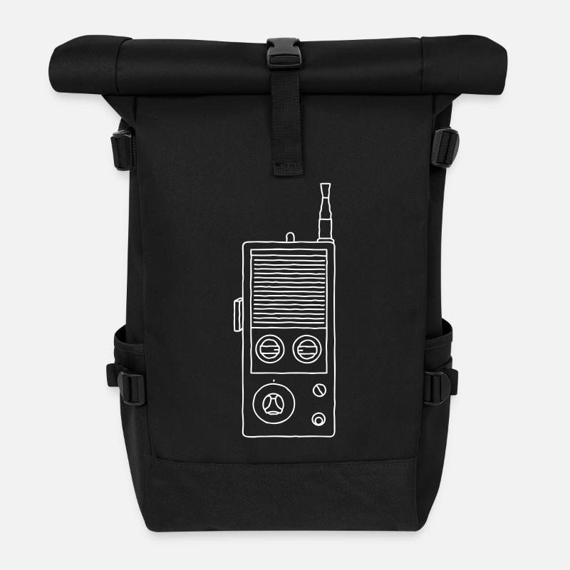 Funkgerät Walkie-Talkie - Rolltop Rucksack - Schwarz