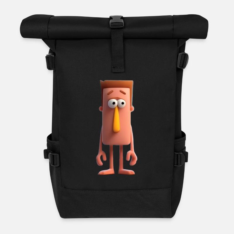 Mann - Rolltop Rucksack - Schwarz