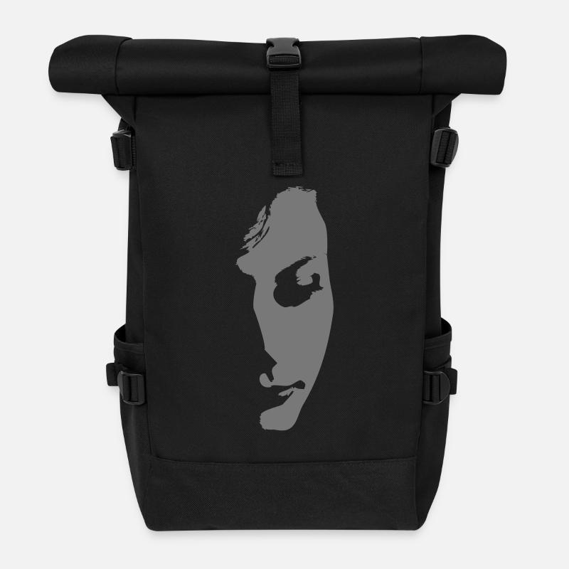 Half Face - Roll Top Backpack - black