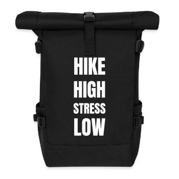 Randonnée : élevé, stress, faible - Sac à dos roll top - noir - Devant