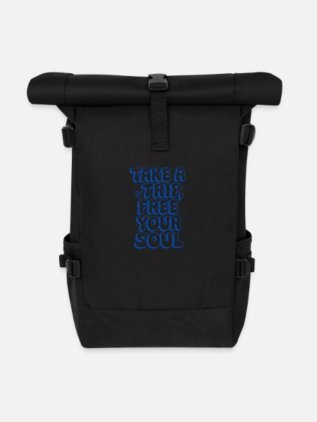 Reisen-Spruch-Eine Reise unternehmen... - Rolltop Rucksack - Schwarz