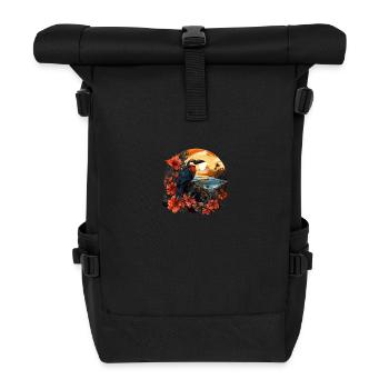Tropical - Roll Top Backpack - black - Front