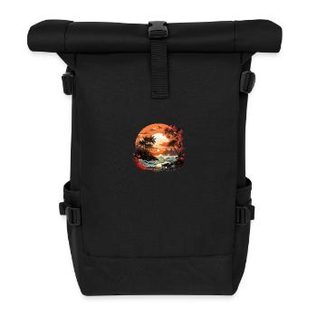 Tropical - Roll Top Backpack - black - Front