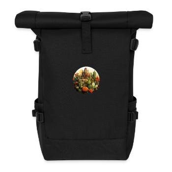 Kaktus - Rolltop Rucksack - Schwarz - Vorne