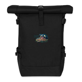 Einfach leben, groß Träumen - Rolltop Rucksack - Schwarz - Vorne