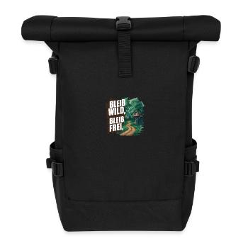 Restez sauvage, restez libre - Sac à dos roll top - noir - Devant