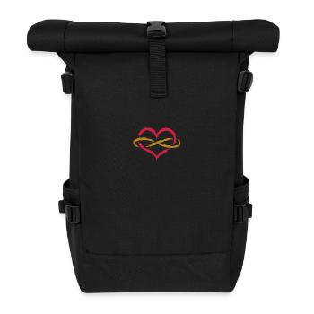 Herz Unendlich Endlos - Rolltop Rucksack - Schwarz - Vorne