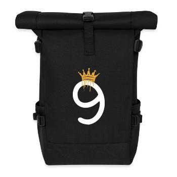 9 - Roll Top Backpack - black - Front