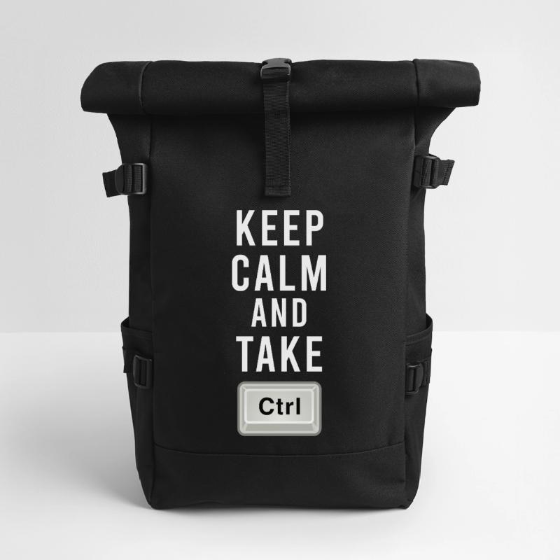 Keep Calm And Take Control - Ctrl - Programmierung Rolltop Rucksack