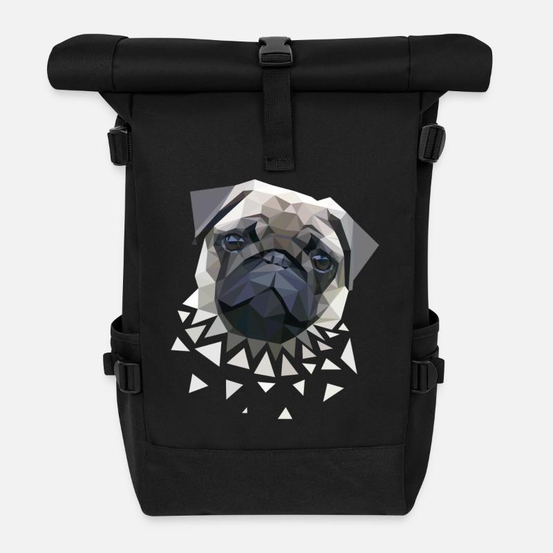 Mops - Rolltop Rucksack - Schwarz