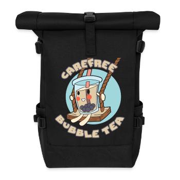 Carefree Bubble Tea - Roll Top Backpack - black - Front