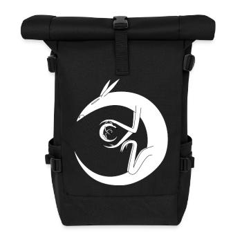 Rat Abstract Art Gift Idea Animals logo - Roll Top Backpack - black - Front