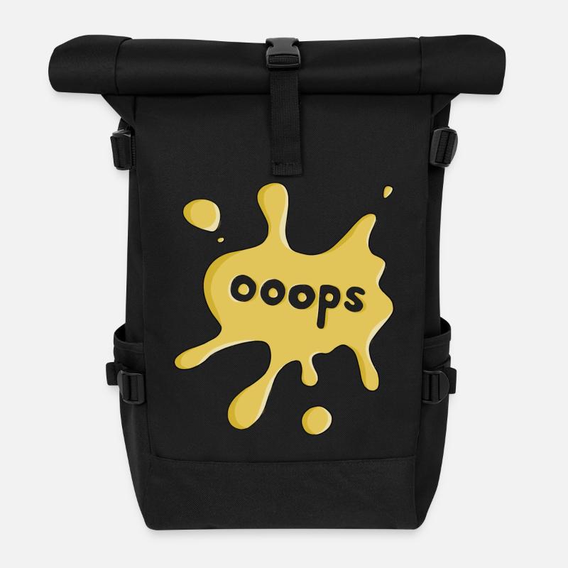 Fleck ooops - Rolltop Rucksack - Schwarz