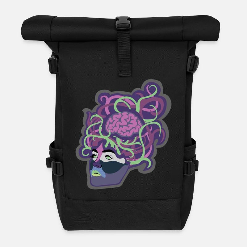 Cerveau poser - Sac à dos roll top - noir
