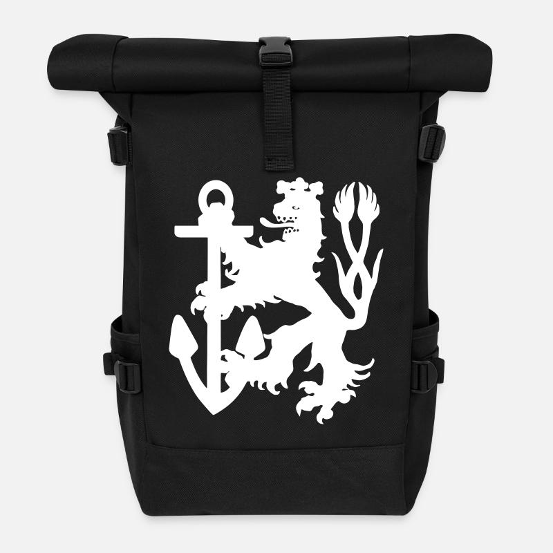 Düsseldorf - Düsseldorfer Löwe - Rolltop Rucksack - Schwarz
