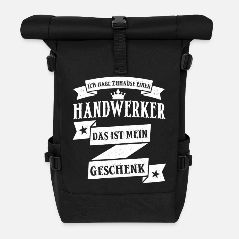 Lustiger Handwerker Handwerk Beruf Spruch - Rolltop Rucksack - Schwarz