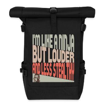 Comme un ninja - Sac à dos roll top - noir - Devant