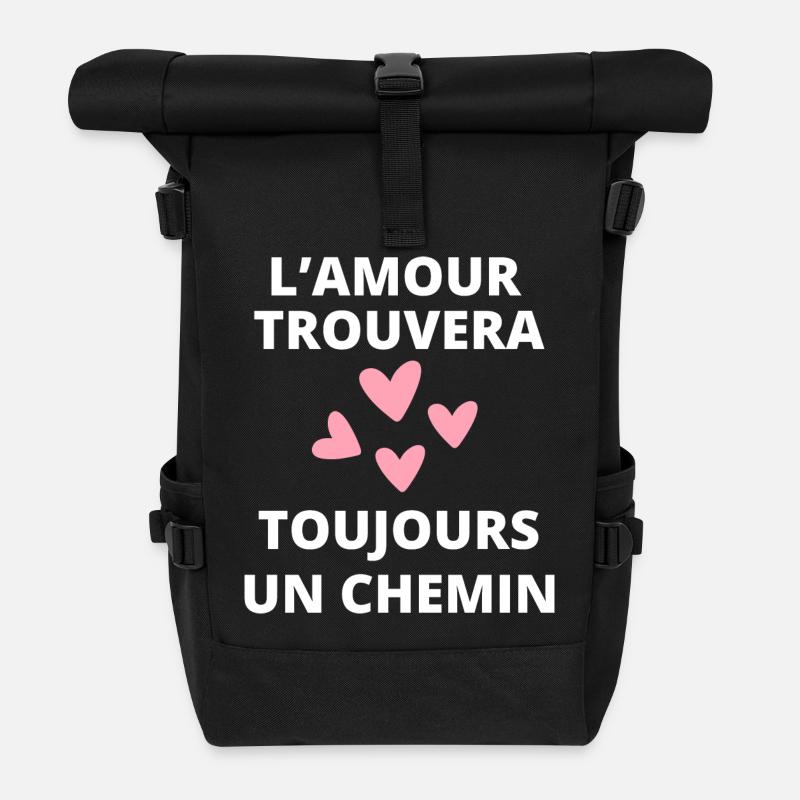 Die Liebe wird immer einen Weg finden - Rolltop Rucksack - Schwarz