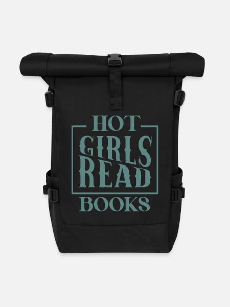 Hot Girls Books - Roll Top Backpack - black