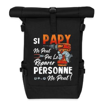 Si PAPY Ne Peut Pas Le Réparer Personne Ne Peut Ca - Sac à dos roll top - noir - Devant