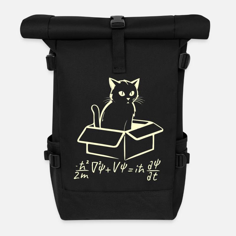 Le chat de Schrödinger - Sac à dos roll top - noir