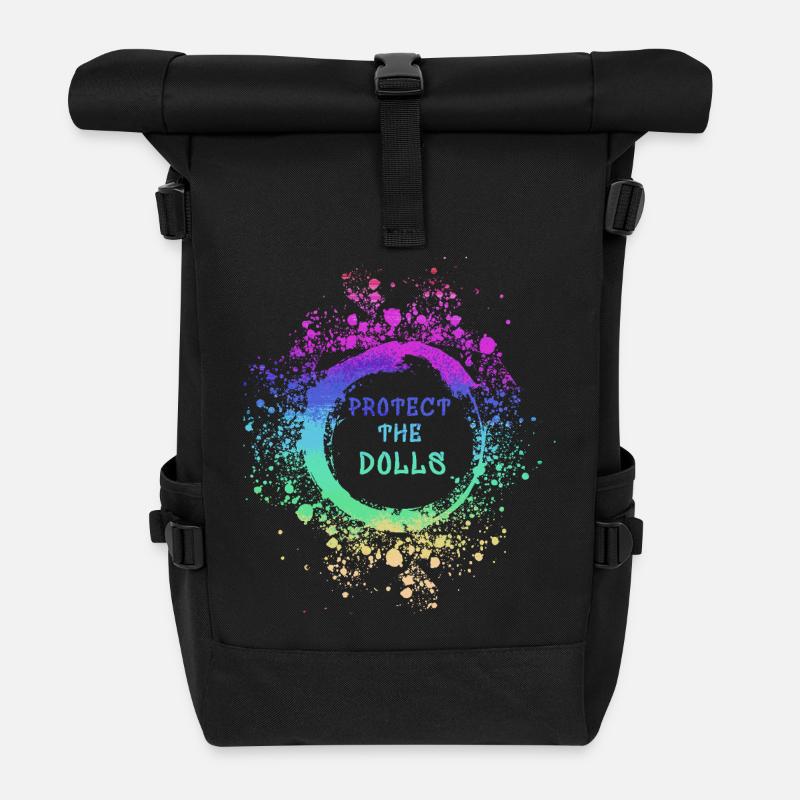 trans, pride, LGBT,regenbogen, protect the dolls - Rolltop Rucksack - Schwarz